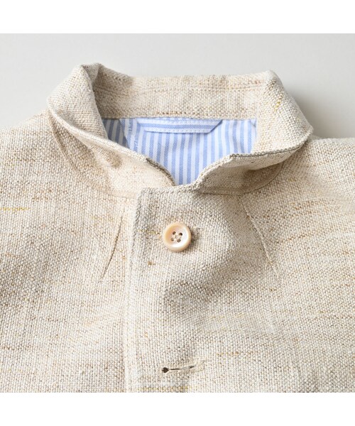 45R（フォーティファイブアール）の「綿麻ツイードの908ジャカーデ（ジャケット/アウター・レディース・02-生成・01-XS/02-S/03-M/04-L）」の17枚目の写真