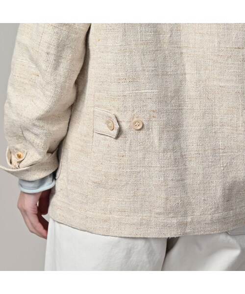 45R（フォーティファイブアール）の「綿麻ツイードの908ジャカーデ（ジャケット/アウター・レディース・02-生成・01-XS/02-S/03-M/04-L）」の15枚目の写真