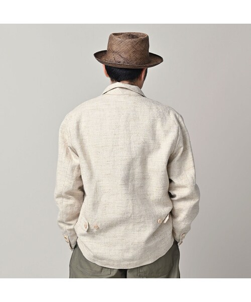 45R（フォーティファイブアール）の「綿麻ツイードの908ジャカーデ（ジャケット/アウター・レディース・02-生成・01-XS/02-S/03-M/04-L）」の10枚目の写真