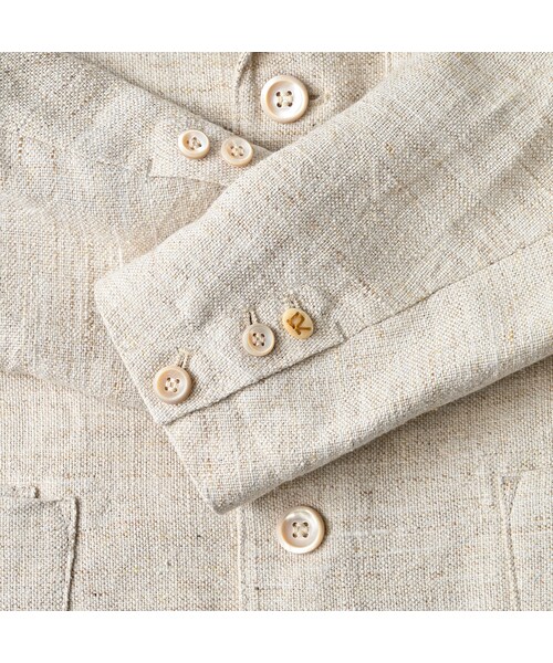 45R（フォーティファイブアール）の「綿麻ツイードの908ジャカーデ（ジャケット/アウター・レディース・02-生成・01-XS/02-S/03-M/04-L）」の19枚目の写真