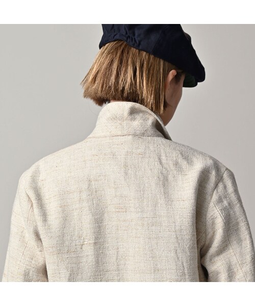 45R（フォーティファイブアール）の「綿麻ツイードの908ジャカーデ（ジャケット/アウター・レディース・02-生成・01-XS/02-S/03-M/04-L）」の14枚目の写真