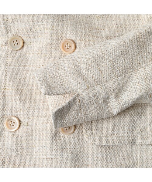 45R（フォーティファイブアール）の「綿麻ツイードのアニーミニジャケット（ジャケット/アウター・レディース・02-生成・02-M/03-L）」の16枚目の写真