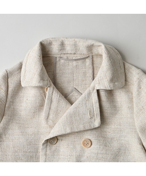 45R（フォーティファイブアール）の「綿麻ツイードのアニーミニジャケット（ジャケット/アウター・レディース・02-生成・02-M/03-L）」の12枚目の写真