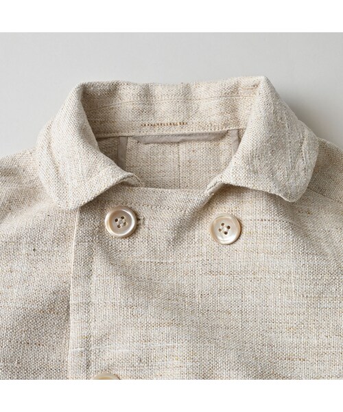 45R（フォーティファイブアール）の「綿麻ツイードのアニーミニジャケット（ジャケット/アウター・レディース・02-生成・02-M/03-L）」の13枚目の写真