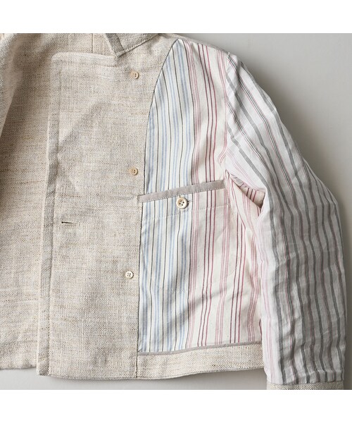 45R（フォーティファイブアール）の「綿麻ツイードのアニーミニジャケット（ジャケット/アウター・レディース・02-生成・02-M/03-L）」の19枚目の写真