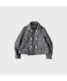 45R（フォーティファイブアール）の「綿麻ツイードのアニーミニジャケット（インディゴ）（ジャケット/アウター）」