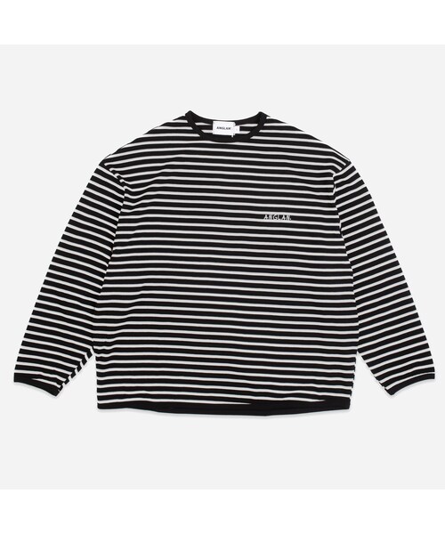 ANGLAN(アングラン)の「STRIPED LONG SLEEVE TEE - BLACK - THE GREAT DIVIDE(その他・メンズ・other・M/L)」の1枚目の写真