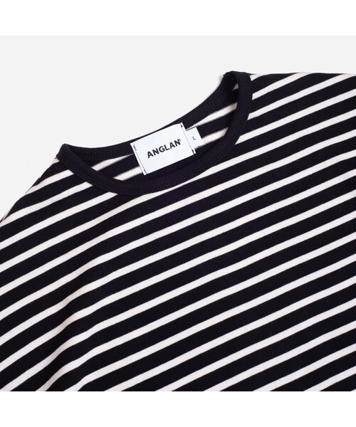 ANGLAN(アングラン)の「STRIPED LONG SLEEVE TEE - BLACK - THE GREAT DIVIDE(その他・メンズ・other・M/L)」の4枚目の写真