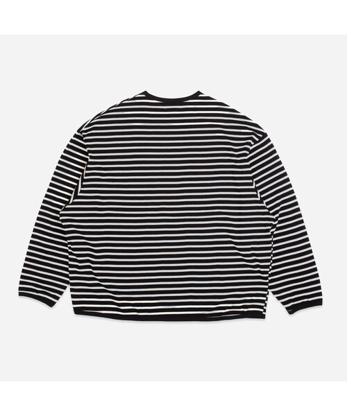 ANGLAN(アングラン)の「STRIPED LONG SLEEVE TEE - BLACK - THE GREAT DIVIDE(その他・メンズ・other・M/L)」の2枚目の写真