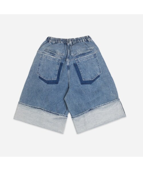 ANGLAN（アングラン）の「TURN UP SELVEDGE DENIM HALF PANTS - WASHED BLUE - THE GREAT DIVIDE（その他・メンズ・other・M/L）」の4枚目の写真