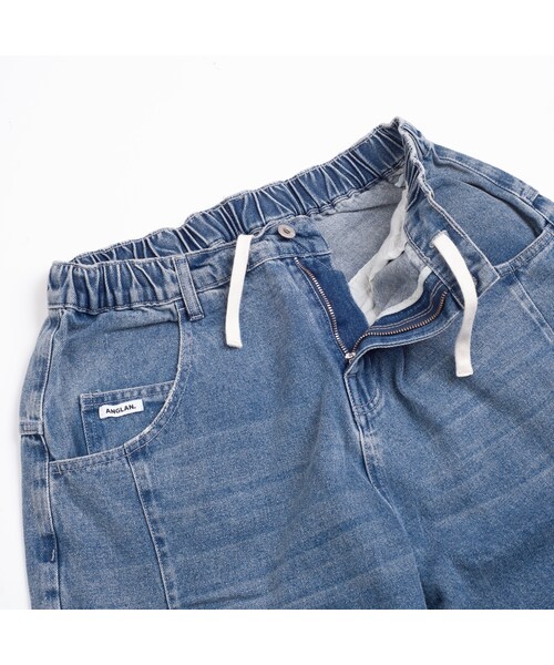 ANGLAN（アングラン）の「TURN UP SELVEDGE DENIM HALF PANTS - WASHED BLUE - THE GREAT DIVIDE（その他・メンズ・other・M/L）」の3枚目の写真
