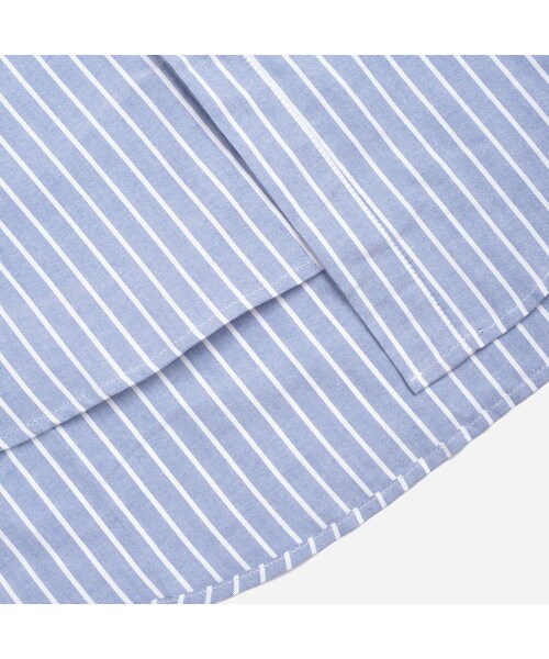 ANGLAN（アングラン）の「UNBALANCE PATCH BIG SHIRT - STRIPED（その他・メンズ・other・S/M/L/XL）」の4枚目の写真