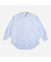 ANGLAN | UNBALANCE PATCH BIG SHIRT - STRIPED