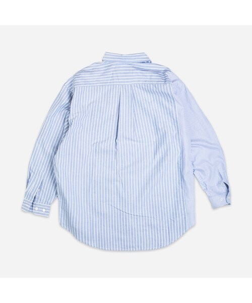 ANGLAN（アングラン）の「UNBALANCE PATCH BIG SHIRT - STRIPED（その他・メンズ・other・S/M/L/XL）」の2枚目の写真