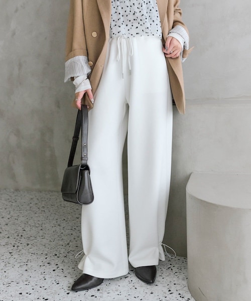 mystic（ミスティック）の「裾ドロストイージーパンツ（パンツ・レディース・グレー/ネイビー/オフホワイト/グレーその他2・2/1）」の2枚目の写真