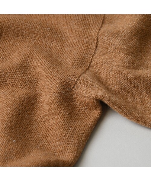 45R（フォーティファイブアール）の「ONEONE 宝物のカシミヤウールリネン12ゲージ馬セーター（トップス・レディース・12-ベージュ/17-グレーベージュ/25-チャコール/82-キャメル/84-モカ茶・00-フリー）」の17枚目の写真