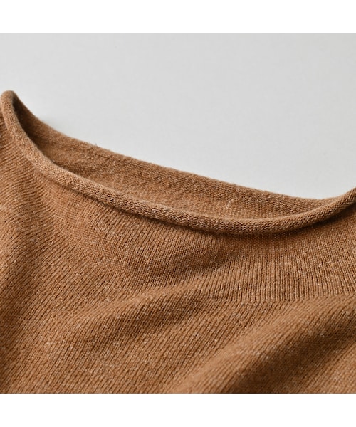 45R（フォーティファイブアール）の「ONEONE 宝物のカシミヤウールリネン12ゲージ馬セーター（トップス・レディース・12-ベージュ/17-グレーベージュ/25-チャコール/82-キャメル/84-モカ茶・00-フリー）」の15枚目の写真