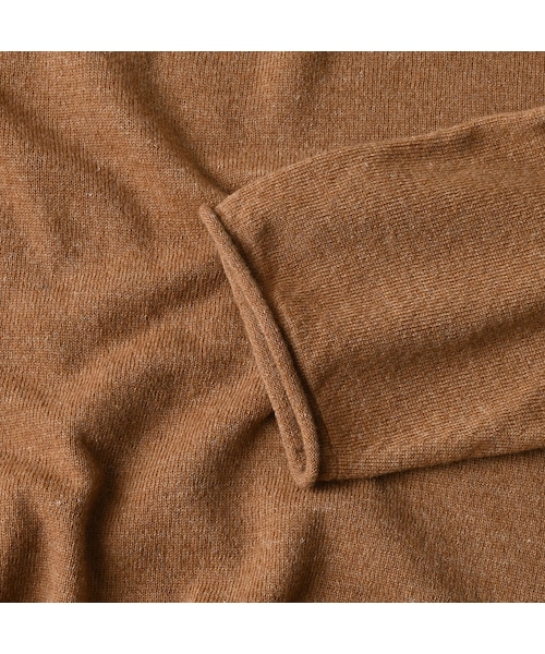 45R（フォーティファイブアール）の「ONEONE 宝物のカシミヤウールリネン12ゲージ馬セーター（トップス・レディース・12-ベージュ/17-グレーベージュ/25-チャコール/82-キャメル/84-モカ茶・00-フリー）」の16枚目の写真