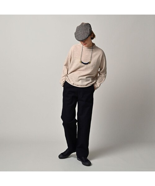 45R（フォーティファイブアール）の「ONEONE 宝物のカシミヤウールリネン12ゲージ馬セーター（トップス・レディース・12-ベージュ/17-グレーベージュ/25-チャコール/82-キャメル/84-モカ茶・00-フリー）」の7枚目の写真