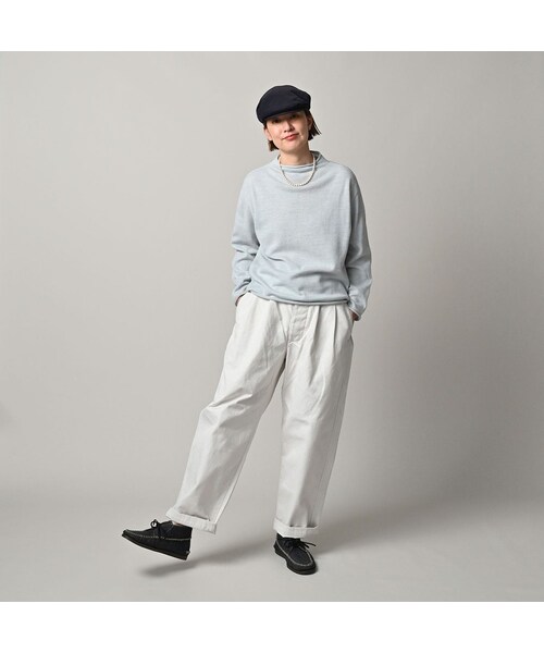 45R（フォーティファイブアール）の「ONEONE 宝物の12ゲージ馬セーター（トップス・レディース・10-ホワイト/70-浅葱/85-こげ茶・00-フリー）」の5枚目の写真