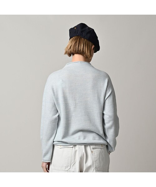 45R（フォーティファイブアール）の「ONEONE 宝物の12ゲージ馬セーター（トップス・レディース・10-ホワイト/70-浅葱/85-こげ茶・00-フリー）」の8枚目の写真