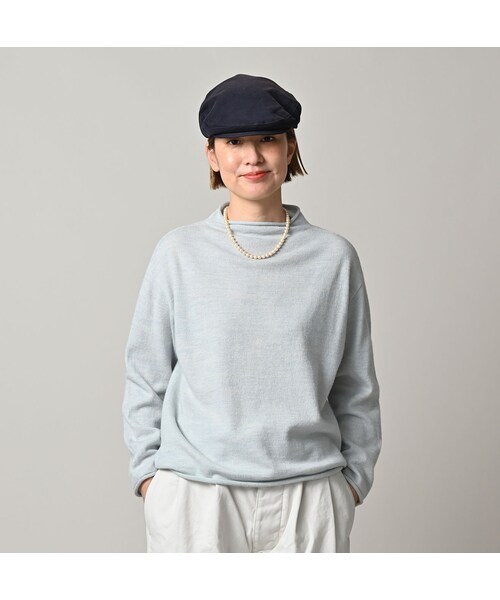 45R（フォーティファイブアール）の「ONEONE 宝物の12ゲージ馬セーター（トップス・レディース・10-ホワイト/70-浅葱/85-こげ茶・00-フリー）」の6枚目の写真