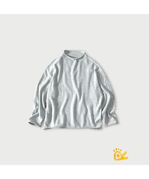 45R（フォーティファイブアール）の「ONEONE 宝物の12ゲージ馬セーター（トップス・レディース・10-ホワイト/70-浅葱/85-こげ茶・00-フリー）」の2枚目の写真