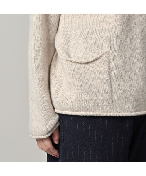 45R（フォーティファイブアール）の「ONEONE 宝物のカシミヤローゲージ馬セーター（トップス・レディース・13-生成トップ/14-ベージュトップ/45-ピンクトップ/72-ブルートップ/85-茶トップ・00-フリー）」の12枚目の写真