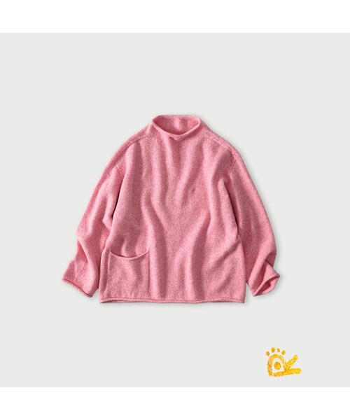 45R（フォーティファイブアール）の「ONEONE 宝物のカシミヤローゲージ馬セーター（トップス・レディース・13-生成トップ/14-ベージュトップ/45-ピンクトップ/72-ブルートップ/85-茶トップ・00-フリー）」の3枚目の写真