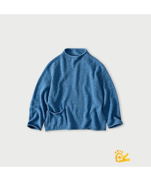 45R（フォーティファイブアール）の「ONEONE 宝物のカシミヤローゲージ馬セーター（トップス・レディース・13-生成トップ/14-ベージュトップ/45-ピンクトップ/72-ブルートップ/85-茶トップ・00-フリー）」の4枚目の写真