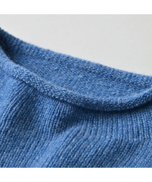 45R（フォーティファイブアール）の「ONEONE 宝物のカシミヤローゲージ馬セーター（トップス・レディース・13-生成トップ/14-ベージュトップ/45-ピンクトップ/72-ブルートップ/85-茶トップ・00-フリー）」の15枚目の写真