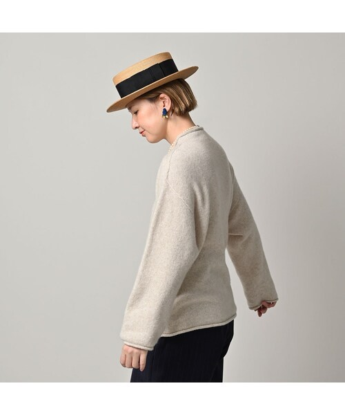 45R（フォーティファイブアール）の「ONEONE 宝物のカシミヤローゲージ馬セーター（トップス・レディース・13-生成トップ/14-ベージュトップ/45-ピンクトップ/72-ブルートップ/85-茶トップ・00-フリー）」の9枚目の写真