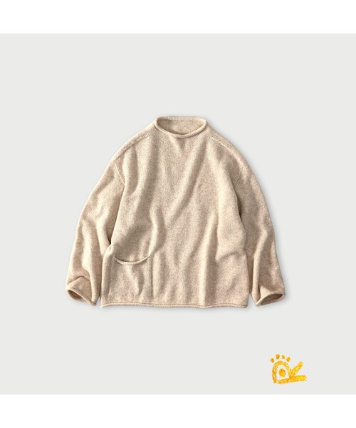 45R（フォーティファイブアール）の「ONEONE 宝物のカシミヤローゲージ馬セーター（トップス・レディース・13-生成トップ/14-ベージュトップ/45-ピンクトップ/72-ブルートップ/85-茶トップ・00-フリー）」の2枚目の写真