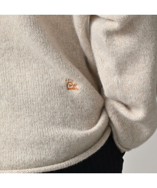 45R（フォーティファイブアール）の「ONEONE 宝物のカシミヤローゲージ馬セーター（トップス・レディース・13-生成トップ/14-ベージュトップ/45-ピンクトップ/72-ブルートップ/85-茶トップ・00-フリー）」の14枚目の写真