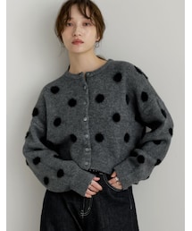Re:EDIT（リエディ）の「ポルカドットショートニットカーディガン - トップス通販 | 人気レディースファッション - Re:EDIT（リエディ）（その他）」
