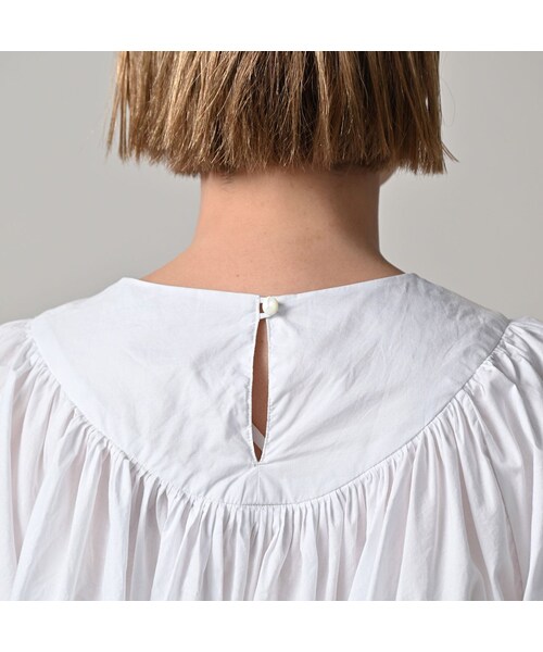 45R（フォーティファイブアール）の「スーピマバチストのタックギャザーブラウス（その他・レディース・02-シロ・00-フリー）」の10枚目の写真