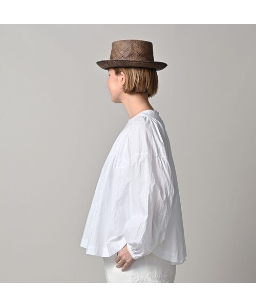 45R（フォーティファイブアール）の「スーピマバチストのタックギャザーブラウス（その他・レディース・02-シロ・00-フリー）」の5枚目の写真