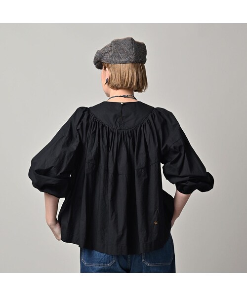 45R（フォーティファイブアール）の「スーピマバチストのタックギャザーブラウス（その他・レディース・92-クロ・00-フリー）」の6枚目の写真