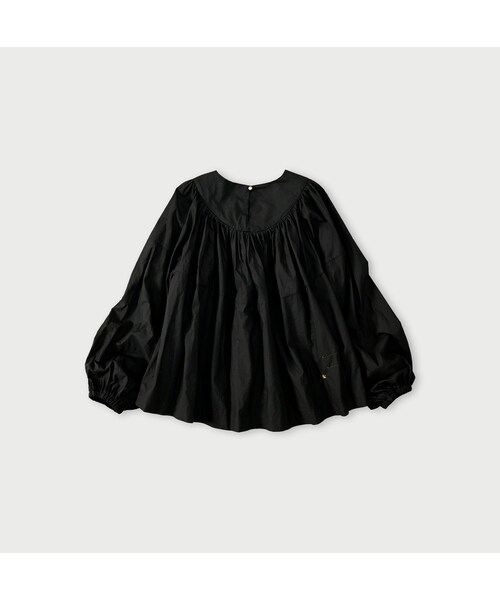 45R（フォーティファイブアール）の「スーピマバチストのタックギャザーブラウス（その他・レディース・92-クロ・00-フリー）」の2枚目の写真