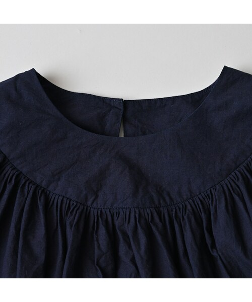45R（フォーティファイブアール）の「スーピマバチストのタックギャザーブラウス（インディゴ）（その他・レディース・73-インディゴ・00-フリー）」の12枚目の写真