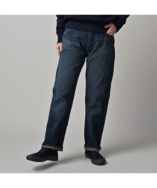 45R（フォーティファイブアール）の「再び6.5墨藍の空比古比女（重）（パンツ・レディース・77-墨藍 股下75cm/78-墨藍 股下80cm・02-28インチ/04-30インチ/06-32インチ/08-34インチ/09-36インチ）」の6枚目の写真