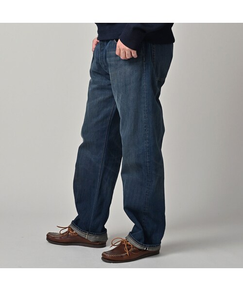 45R（フォーティファイブアール）の「再び6.5墨藍の空比古比女（重）（パンツ・レディース・77-墨藍 股下75cm/78-墨藍 股下80cm・02-28インチ/04-30インチ/06-32インチ/08-34インチ/09-36インチ）」の10枚目の写真