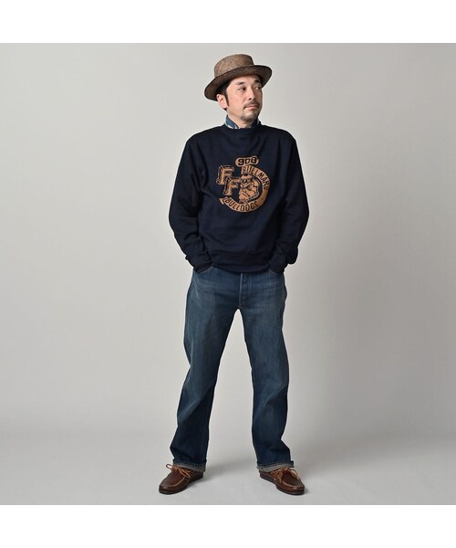 45R（フォーティファイブアール）の「再び6.5墨藍の空比古比女（重）（パンツ・レディース・77-墨藍 股下75cm/78-墨藍 股下80cm・02-28インチ/04-30インチ/06-32インチ/08-34インチ/09-36インチ）」の5枚目の写真