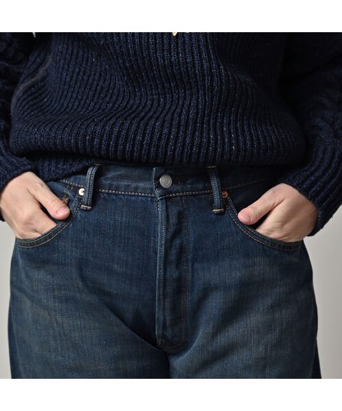 45R（フォーティファイブアール）の「再び6.5墨藍の空比古比女（重）（パンツ・レディース・77-墨藍 股下75cm/78-墨藍 股下80cm・02-28インチ/04-30インチ/06-32インチ/08-34インチ/09-36インチ）」の12枚目の写真