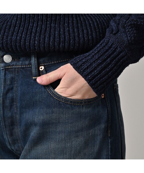 45R（フォーティファイブアール）の「再び6.5墨藍の空比古比女（重）（パンツ・レディース・77-墨藍 股下75cm/78-墨藍 股下80cm・02-28インチ/04-30インチ/06-32インチ/08-34インチ/09-36インチ）」の13枚目の写真