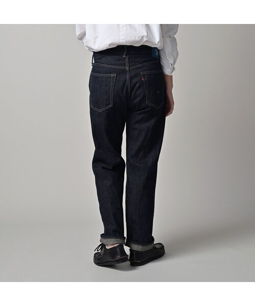 45R（フォーティファイブアール）の「再び6.5墨藍の空比古比女（濃）（パンツ・レディース・77-墨藍 股下75cm/78-墨藍 股下80cm・02-28インチ/04-30インチ/06-32インチ/08-34インチ/09-36インチ）」の8枚目の写真