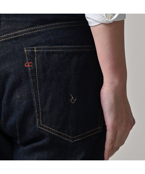 45R（フォーティファイブアール）の「再び6.5墨藍の空比古比女（濃）（パンツ・レディース・77-墨藍 股下75cm/78-墨藍 股下80cm・02-28インチ/04-30インチ/06-32インチ/08-34インチ/09-36インチ）」の15枚目の写真