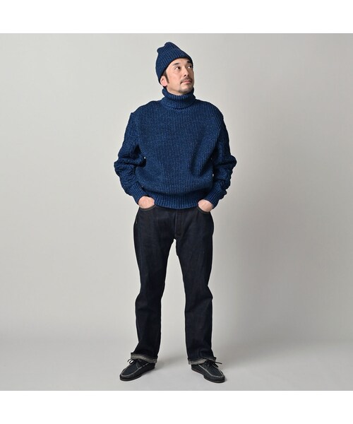 45R（フォーティファイブアール）の「再び6.5墨藍の空比古比女（濃）（パンツ・レディース・77-墨藍 股下75cm/78-墨藍 股下80cm・02-28インチ/04-30インチ/06-32インチ/08-34インチ/09-36インチ）」の5枚目の写真