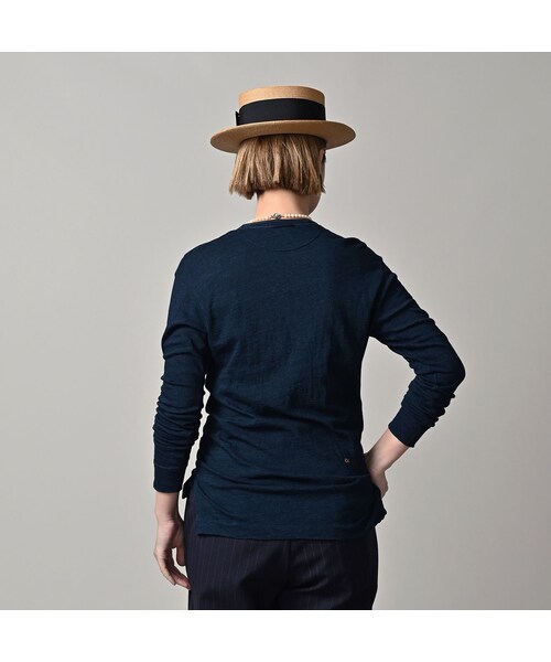 45R（フォーティファイブアール）の「天竺の908ヘンリー（インディゴ）（トップス・レディース・73-インディゴ・02-S/04-L）」の7枚目の写真