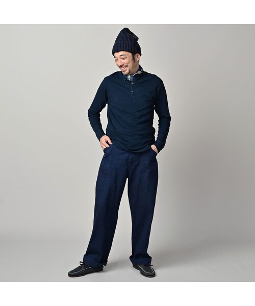 45R（フォーティファイブアール）の「天竺の908ヘンリー（インディゴ）（トップス・レディース・73-インディゴ・02-S/04-L）」の4枚目の写真